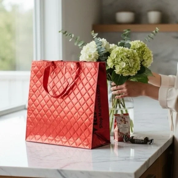 Marshall’s Metallic Red Reusable Shopping Bag - Picture 11 of 12